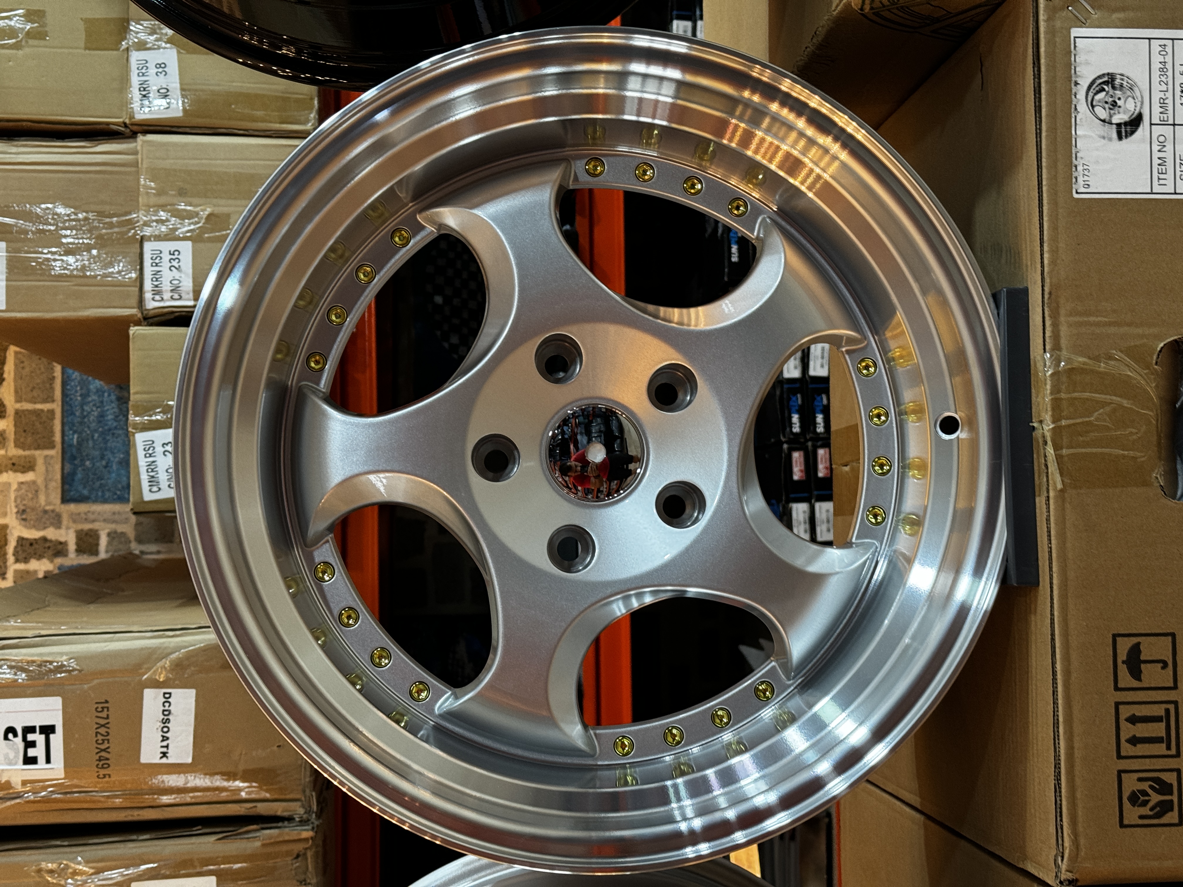 Jante Aliaj EMR Wheels L2384 - 5x120 17 Silver Lip Polish